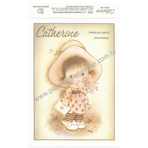 Capinha e Papel de Carta Antigo Coleção Palacio's Line Catherine