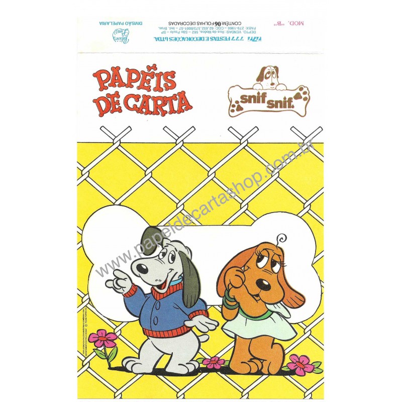 Capinha e Papel de Carta Coleção Palacio's Line SNIF-SNIF B