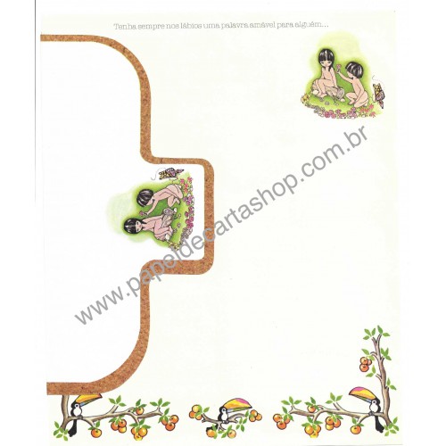 Conjunto de Papel de Carta Coleção Jaci e Poti 01
