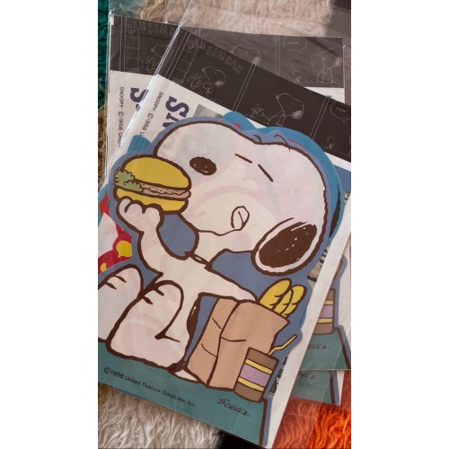 Coleção de Papéis de Carta Antigos Snoopy Peanuts Hallmark Japão