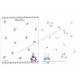 Ano 1996. Conjunto de Papel de Carta Marron Cream Vintage Azul Sanrio