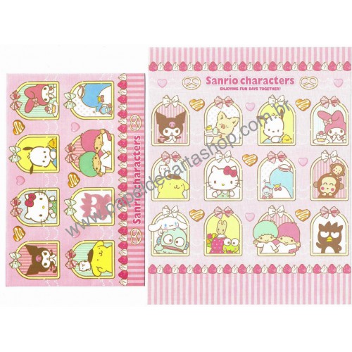 Ano 2021. Conjuntos de Papel de Carta Sanrio Characters Fun Together