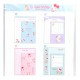 Ano 2024. Kit 4 Conjuntos de Papel de Carta Hello Kitty 50th Anniversary Sanrio