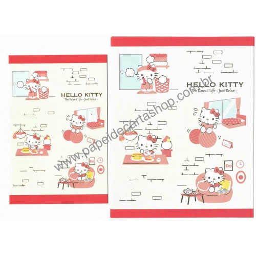 Ano 2024. Conjunto de Papel de Carta Hello Kitty Kawaii Life