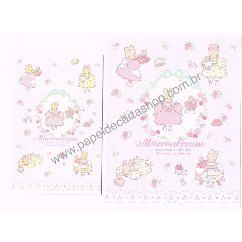 Ano 2024. Conjunto de Papel de Carta Marron Cream Sanrio