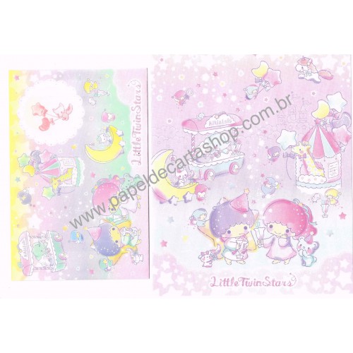 Ano 2021. Conjuntos de Papel de Carta Little Twin Stars Sanrio