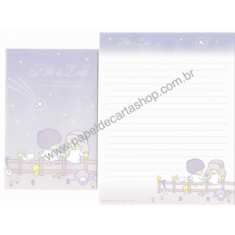 Ano 2025. Kit 4 Conjuntos de Papel de Carta Little Twin Stars Sanrio