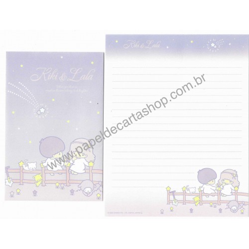 Ano 2025. Kit 4 Conjuntos de Papel de Carta Little Twin Stars Sanrio