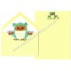 Conjunto de Papel de Carta Antigo Importado Owl Family Fanfare