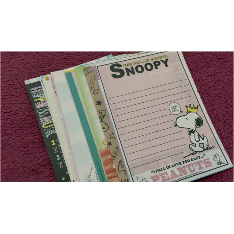 Coleção de Notas SNOOPY/Peanuts Originais