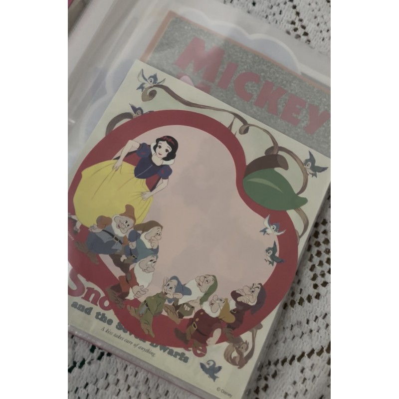 Pasta & Coleção de Papéis de Carta Disney ANTIGOS Originais