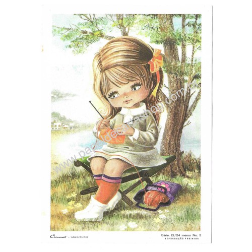 Gravura Antiga Cromocart Série E1/24 menor N.2