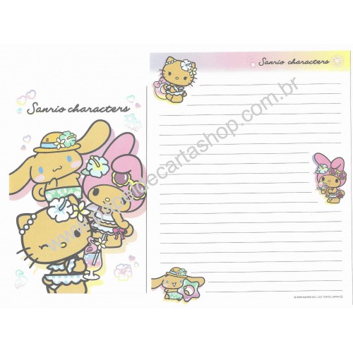 Ano 2026. Kit 4 Conjuntos de Papel de Carta Sanrio Characters T2