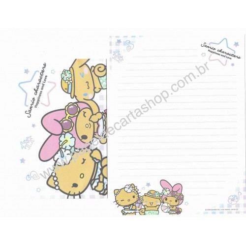 Ano 2026. Kit 4 Conjuntos de Papel de Carta Sanrio Characters T2