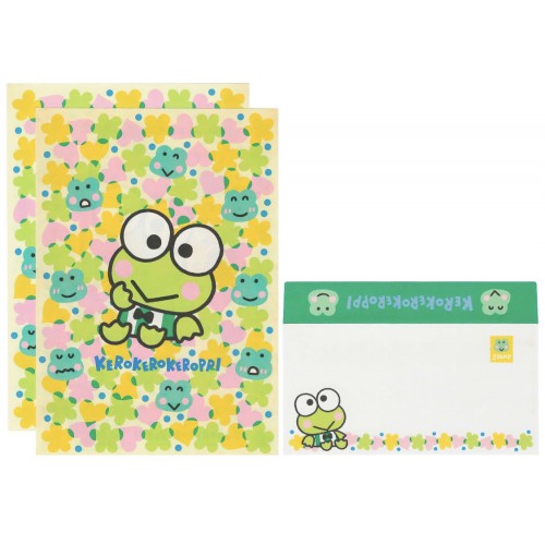 Ano 1997. Conjunto de Papel de Carta KeroKeroKeroppi G Vintage Sanrio