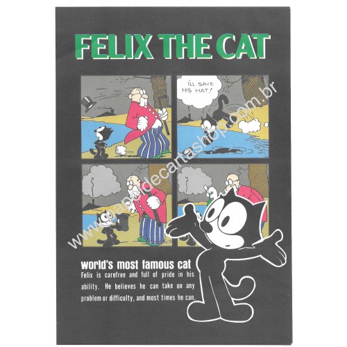 Ano 1988. Conjunto de Papel de Carta Importado Felix the Cat Sanrio