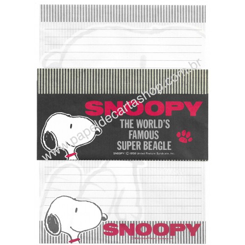 Conjunto de Papel de Carta Snoopy & Friends CVM Vintage Hallmark