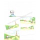 Conjunto de Papel de Carta Snoopy in the World NIHON Hallmark
