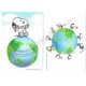 Conjunto de Papel de Carta Snoopy in the World NIHON Hallmark