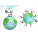 Conjunto de Papel de Carta Snoopy in the World NIHON Hallmark