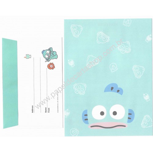 Ano 2022. Conjunto de Papel de Carta Hangyodon Window Sanrio