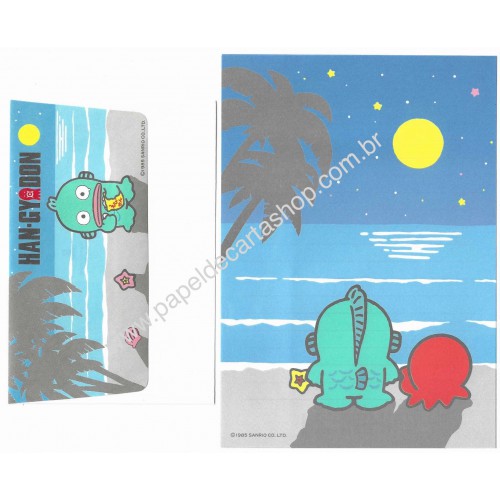 Ano 1985. Conjunto de Papel de Carta Hangyodon Sanrio