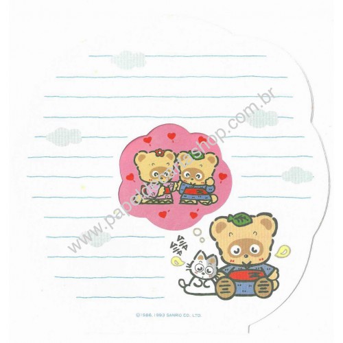 Ano 1993. Conjunto de Papel de Carta Vintage Pokopon’s Diary Sanrio