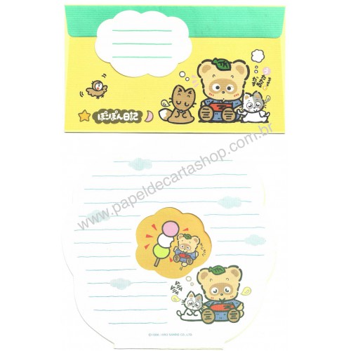 Ano 1993. Conjunto de Papel de Carta Vintage Pokopon’s Diary Sanrio