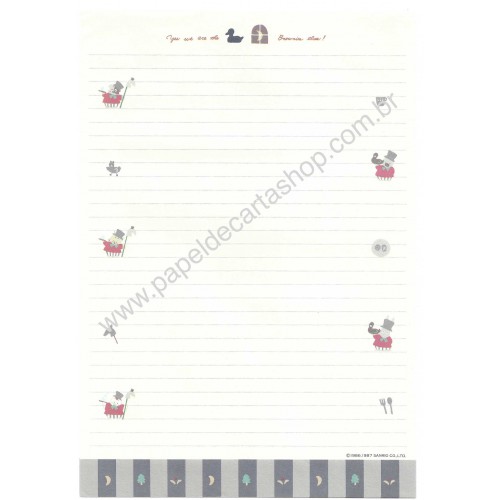 Ano 1987. Conjunto de Papel de Carta Brownie's Story CAZ Vintage Sanrio
