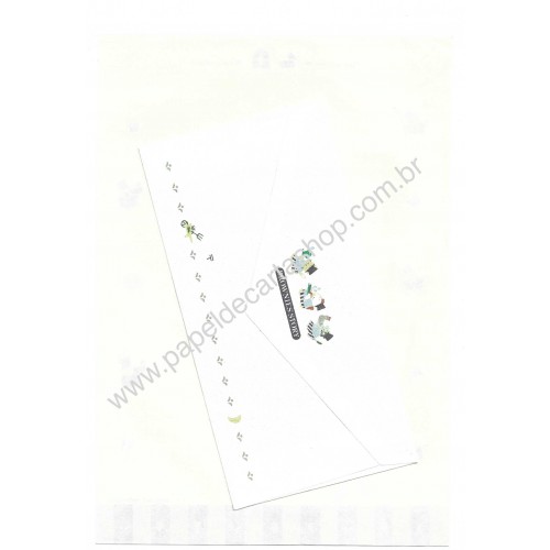 Ano 1987. Conjunto de Papel de Carta Brownie's Story CAZ Vintage Sanrio