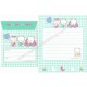 Ano 1989. Conjunto de papel de Carta Nya*Ni*Nyu*Nye*Nyon CVD Vintage Sanrio