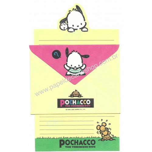 Ano 1992. Conjunto de Papel de Carta Pochacco CRS Vintage Sanrio