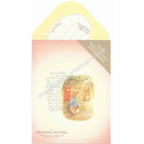 Conjunto de Papel de Carta Importado Peter Rabbit by Beatrix Potter CRC