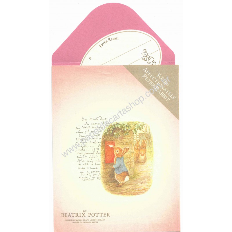 Conjunto de Papel de Carta Importado Peter Rabbit by Beatrix Potter CRR