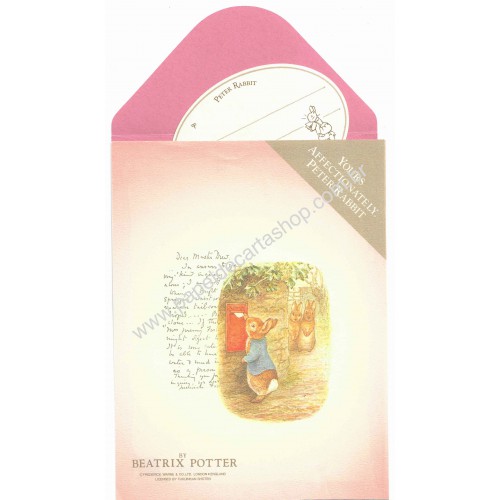 Conjunto de Papel de Carta Importado Peter Rabbit by Beatrix Potter CRR