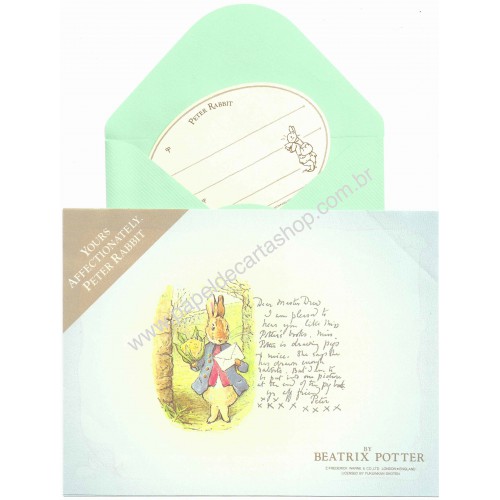 Conjunto de Papel de Carta Importado Peter Rabbit by Beatrix Potter CAZ