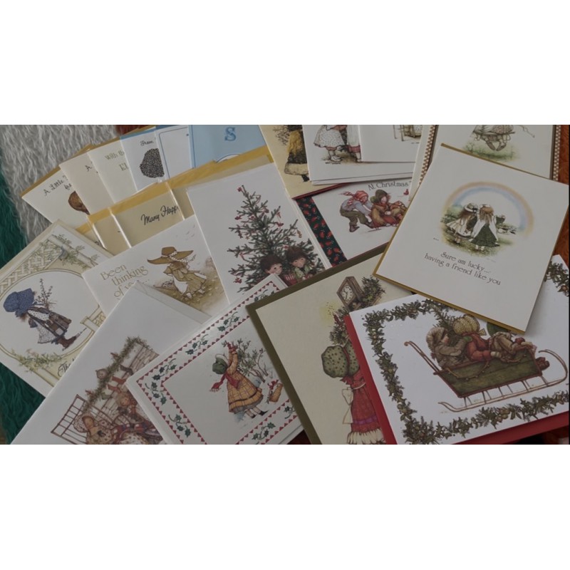 Coleção de Notecards Cartões Holly Hobbie Originais 1970