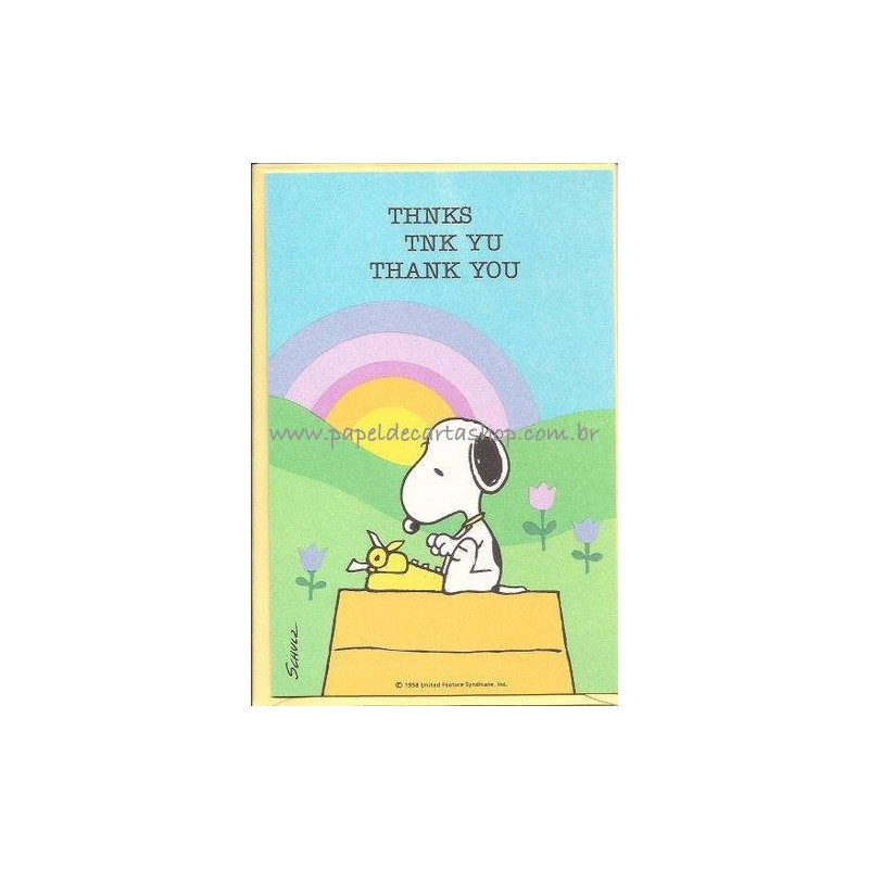 Cartão ANTIGO Snoopy P1