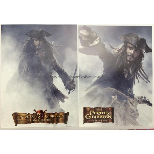 Kit com 2 Papéis de Carta Avulsos Disney Piratas do Caribe