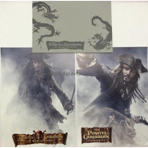 Conjunto de Papéis de Carta Disney Piratas do Caribe