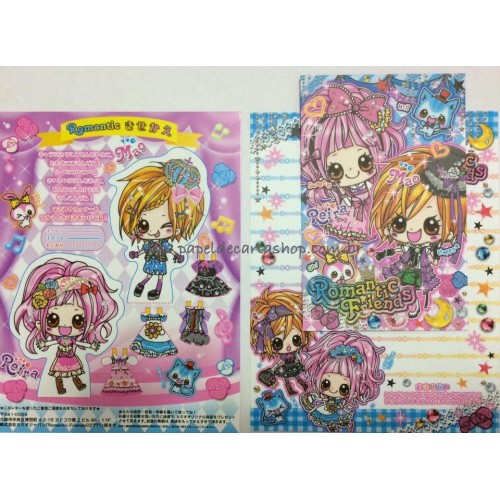 Conjunto de Papel de Carta Romantic Friends ADE - Kamio Japan