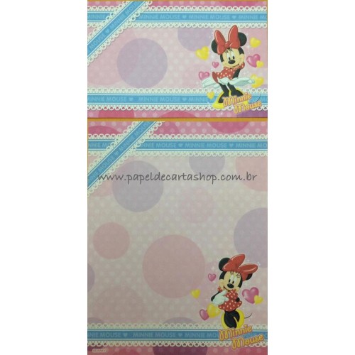 Conjunto de Papel de Carta Disney Minnie Mouse