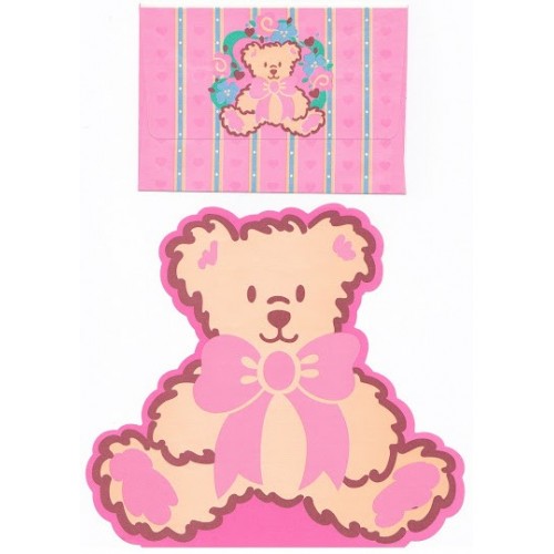 Ano 1995. Conjunto de Papel de Carta Bear Vintage Sanrio