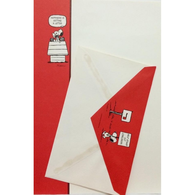 Conjunto de Papel de Carta Antigo Importado SNOOPY G5