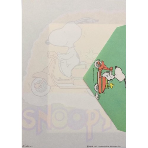 Conjunto de Papel de Carta ANTIGO IMPORTADO SNOOPY P3