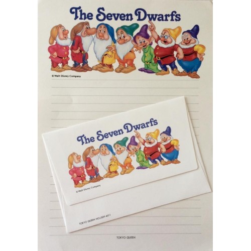 Conjunto de Papel de Carta VINTAGE Disney - The Seven Dwarfs 2